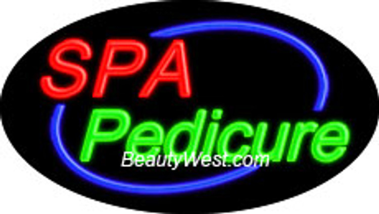 Neon Flashing Sign Spa Pedicure