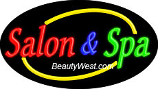 Neon Flashing Sign Salon & Spa