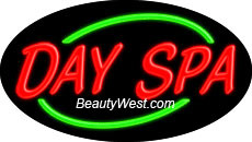 Neon Flashing Sign Day Spa