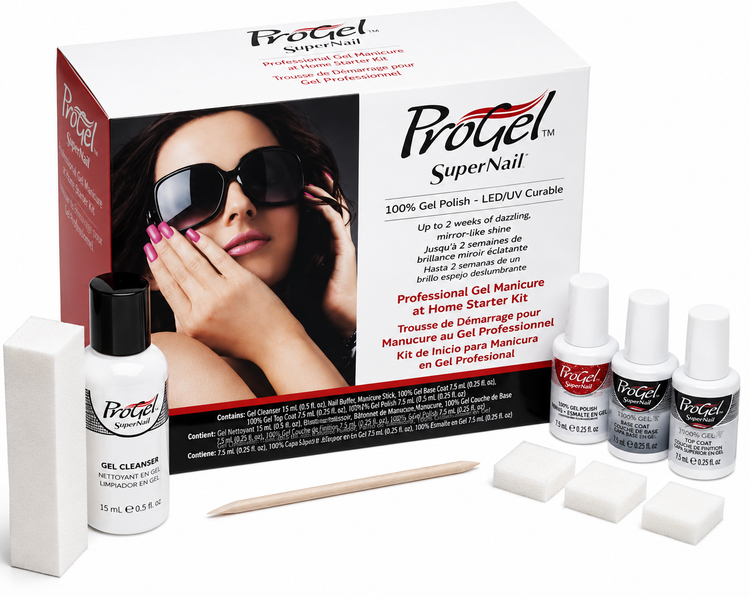 SuperNail ProGel Professional Gel Manicure At Home Starter Kit ** Non-Returnable