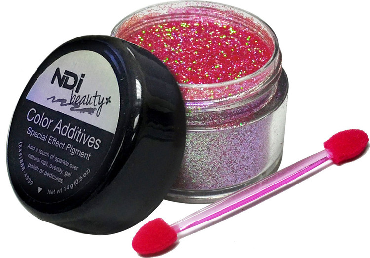 NDI beauty Iridescent Glitter Flirtatious Rose - .5oz