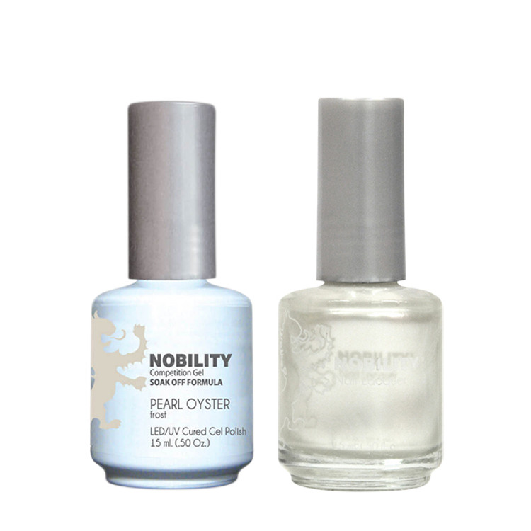 LeChat Nobility Gel Polish & Nail Lacquer Duo Set Pearl Oyster - .5 oz / 15 ml