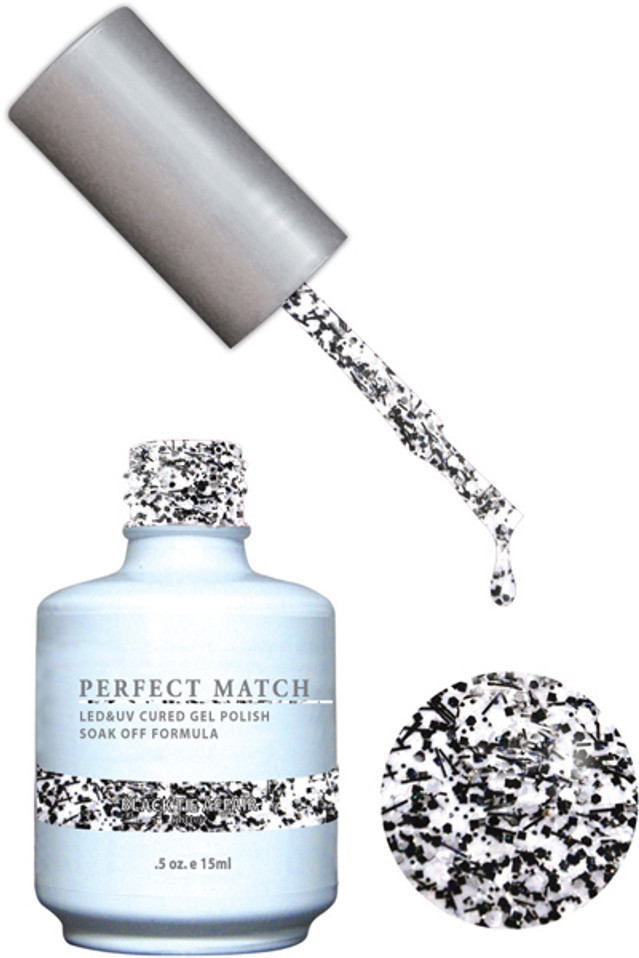 LeChat Perfect Match Gel Polish & Nail Lacquer BLACK TIE AFFAIR - .5oz