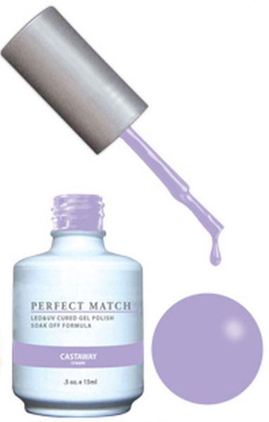 LeChat Perfect Match Gel Polish & Nail Lacquer Castaway - .5oz