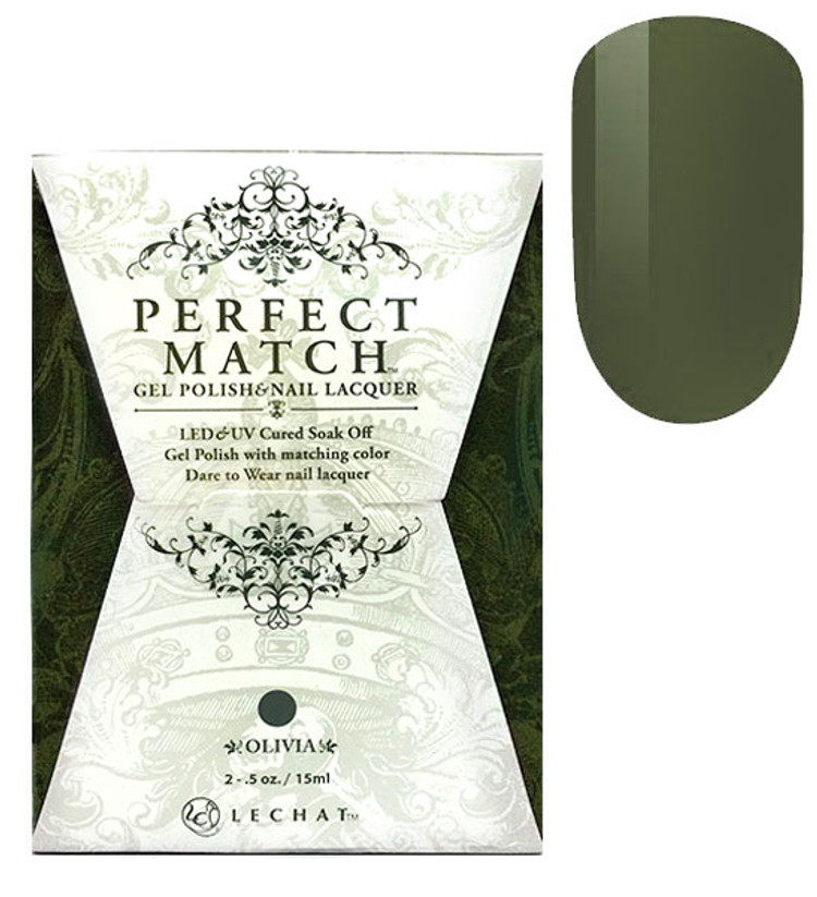LeChat Perfect Match Gel Polish & Nail Lacquer Olivia - .5oz