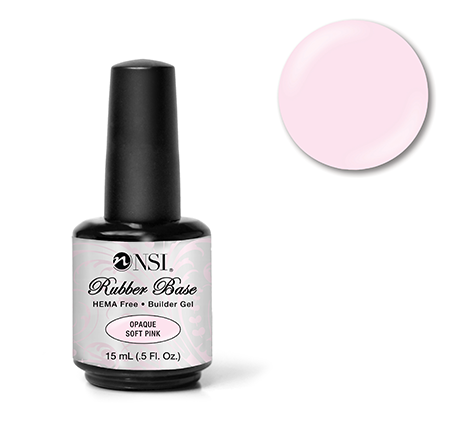 NSI Rubber Base Opaque Soft Pink - .5 oz (15 mL)
