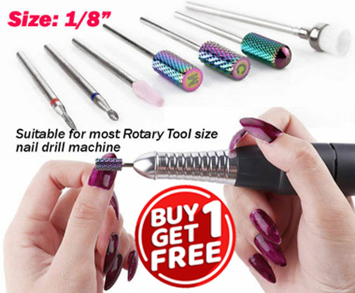 Rotary Cable Shaft Carbide Nail Drill Bit - 1/8" Shank - BUY ONE GET ONE FREE!