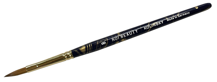 NDI beauty Kolinsky Red Sable Nail Brush Oval Crimped Shaped # 08