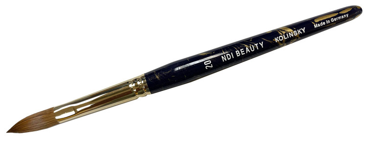 NDI beauty Kolinsky Red Sable Nail Brush Oval Crimped Shaped # 20