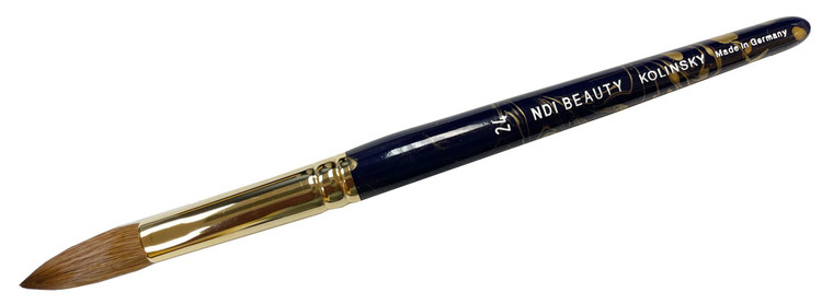 NDI beauty Kolinsky Red Sable Nail Brush Oval Crimped Shaped # 24