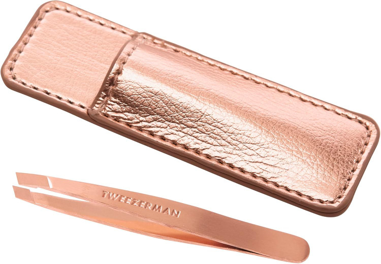Tweezerman  Rose Gold Mini Slant & Case