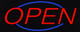 Neon Sign - Open Capital Italic