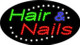 Electric Flashing & Chasing LED Sign: Hair & Nails