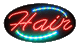 Animation & Flashing LED Sign - Hair
