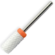 White Ceramic Large Barrel Nail Bit - 3/32" Shank - 2 Extra Coarse (Unchamfered Edge)