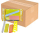Disposable Orange 4 Piece Pedicure Kit (Nail File, Buffer, Toe Separator & Pumice) - 200/Box