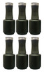 DL Pro Empty Black Amber Glass Polish Bottle .5 oz - 6 PCS