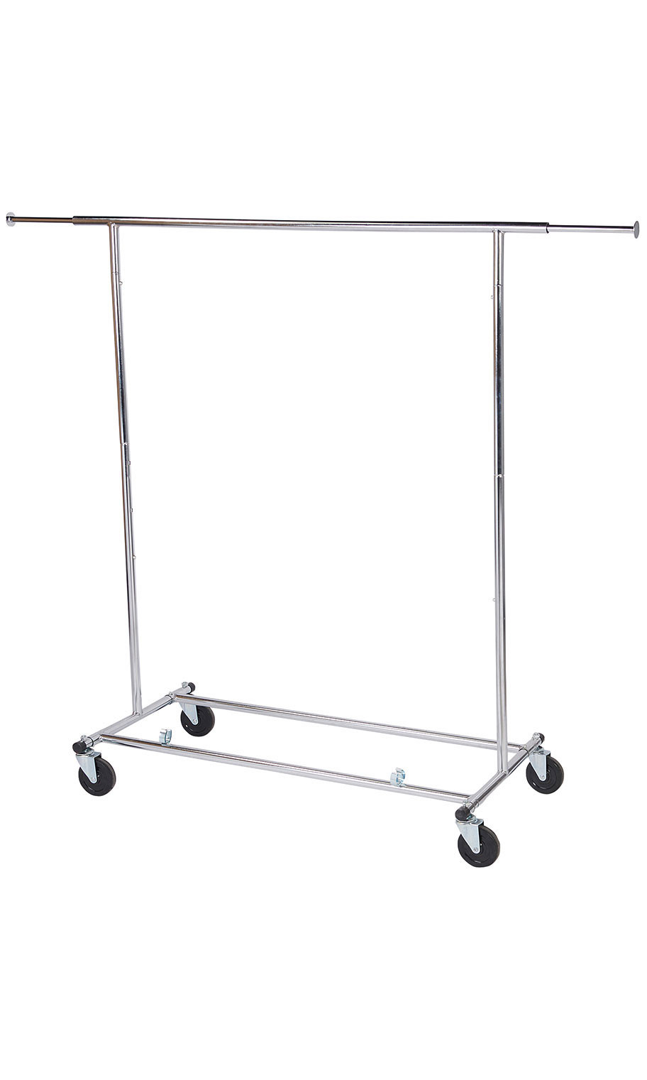Economy Chrome Single-Rail Collapsible Salesman Clothing Rack