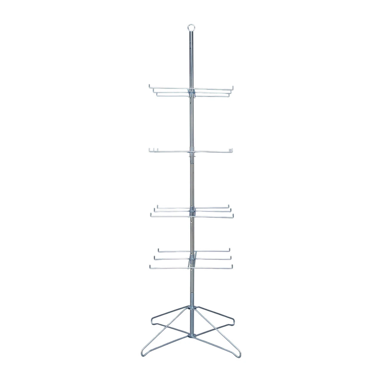 4-Tier Chrome Wire Spinner Rack | Store Supply Warehouse