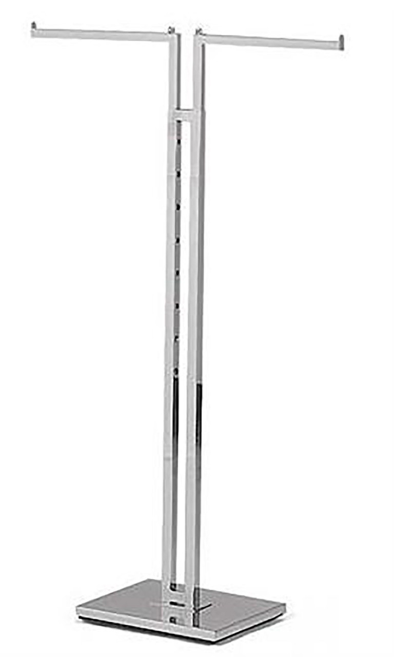 2-Way Square-Base Clothing Rack with Straight Arms