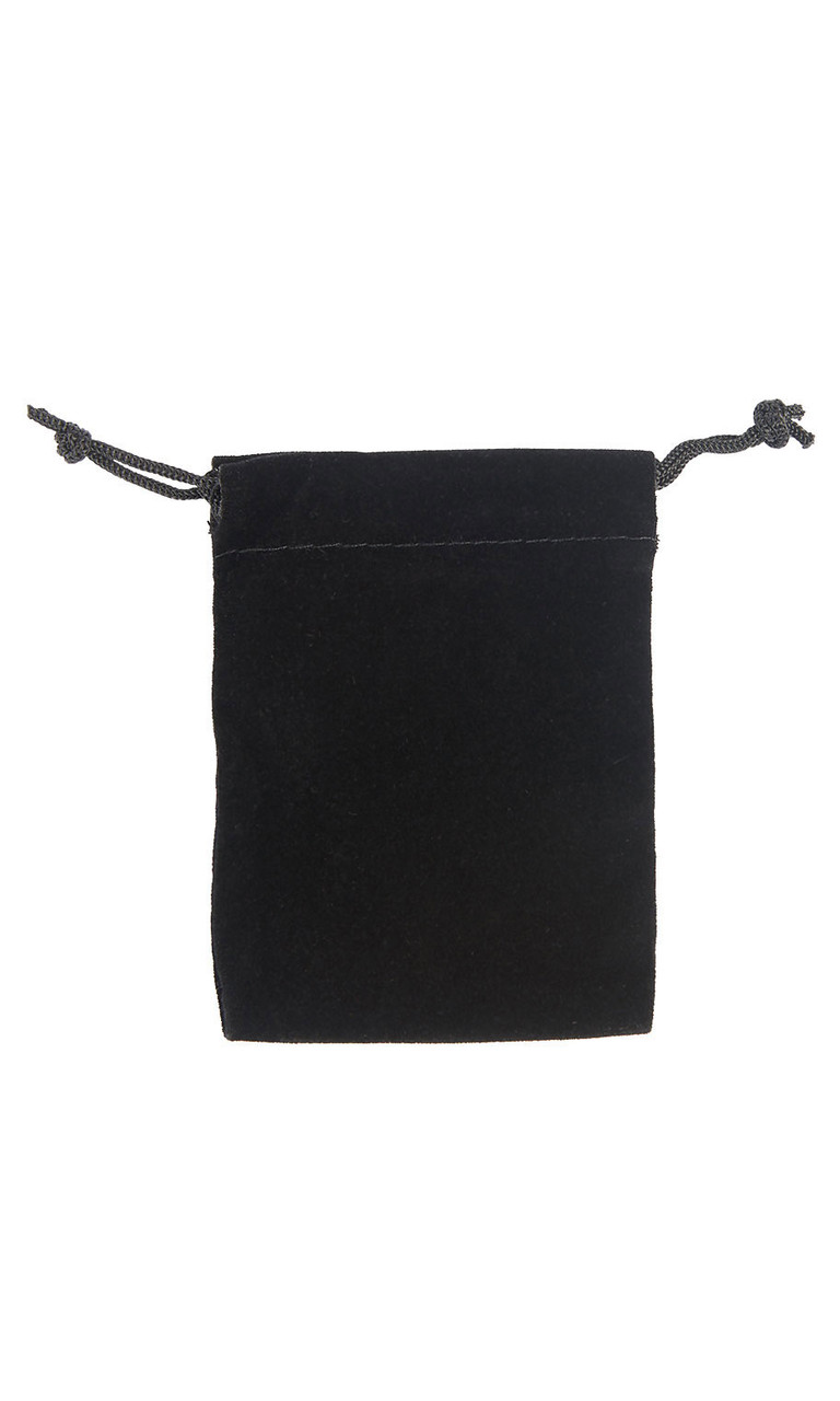 3 x 4 inch Black Velvet Drawstring Pouches - Pack of 12 | Store