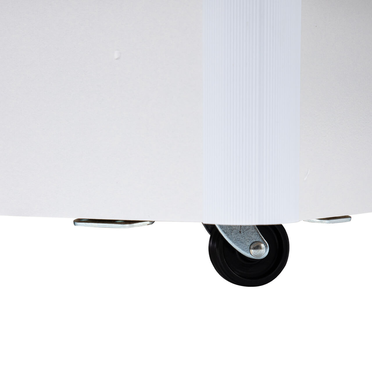 4-Panel White Slatwall Tower with Casters | Store Supply Warehouse