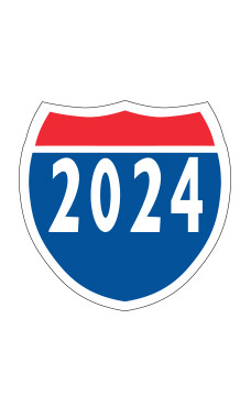 Interstate Sign Windshield Stickers