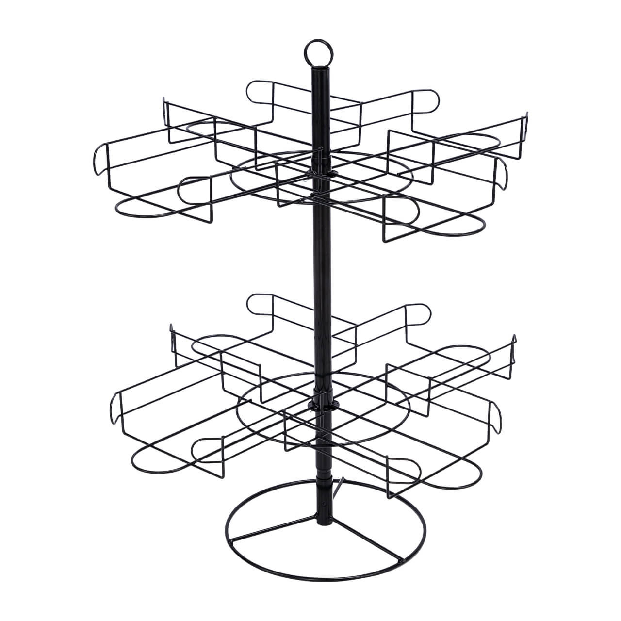 2-Tier Rotating Countertop Cap Rack | Store Supply Warehouse
