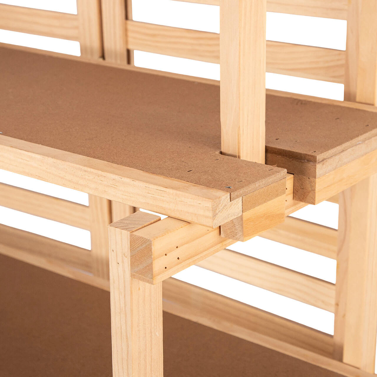 Natural Finish Wood Baker's Rack Display
