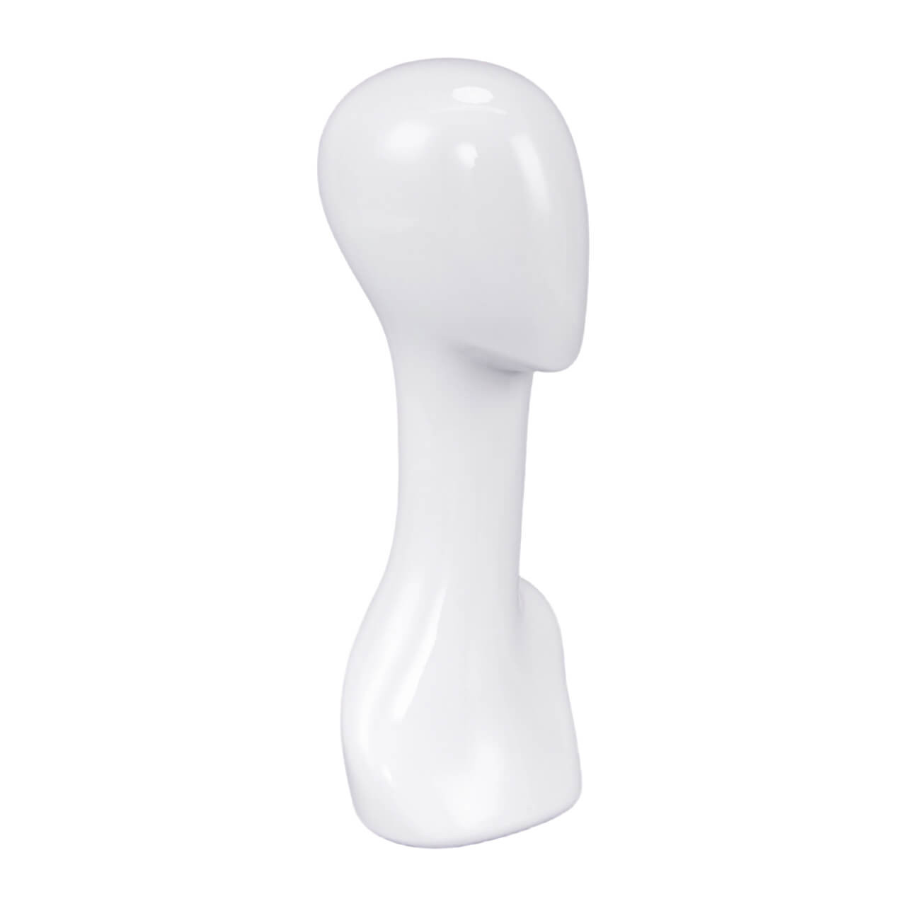Premium Glossy White Plastic Mannequin Head
