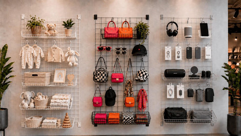 Black, White, or Chrome Wire Grid Panels: Matching Finish to Your Store Brand