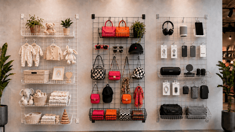 Black, White, or Chrome Wire Grid Panels: Matching Finish to Your Store Brand