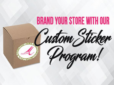 Brand your store with our Custom Sticker Program!