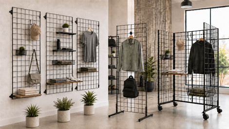 Freestanding vs. Wall-Mounted Wire Grid: The Retailer's Trade-Off