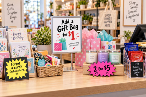 How to Write Counter Signage That Drives Gift Shop Impulse Buys
