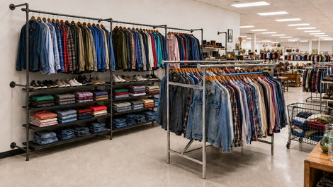 Outrigger vs. H-Rack for a High-Volume Thrift Store Floor
