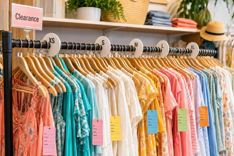 Using Size Labels and Dividers for a Summer Clearance Rack
