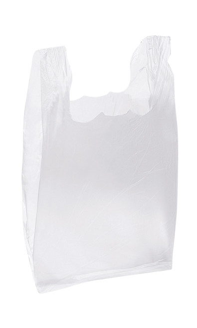 Medium White Plastic T-Shirt Bags - Case of 1,000