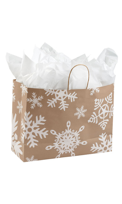 Large (Vogue) - Giant Snowflake Paper Shopping Bags - Case of 100zoom