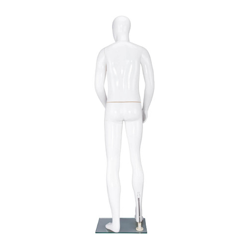 Male Glossy White Plastic Mannequin Pose 1