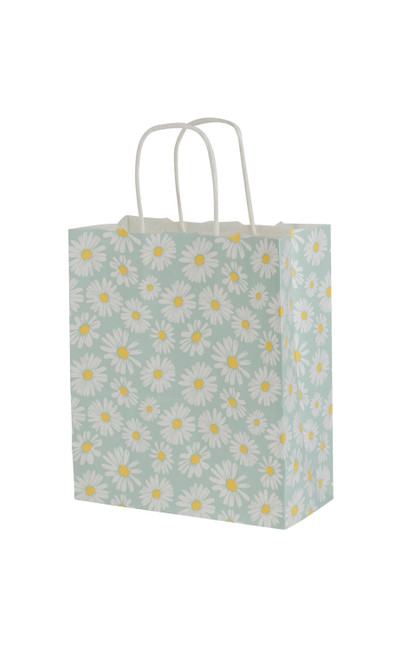 Large - Daisy Paper Shopping Bags - Case of 100