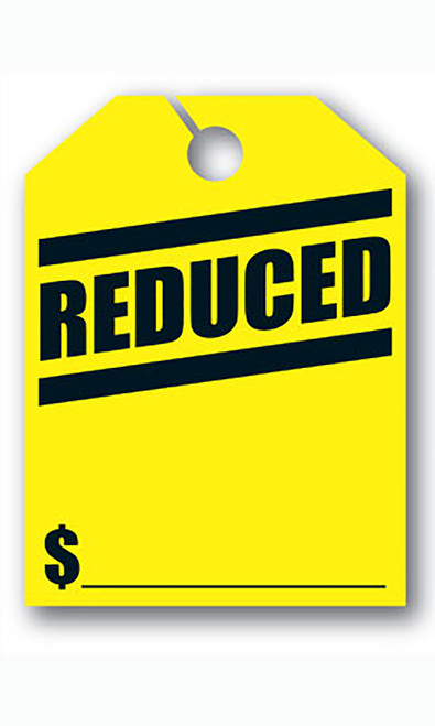 Mirror Hang Tags - Fluorescent Yellow - "Reduced"zoom