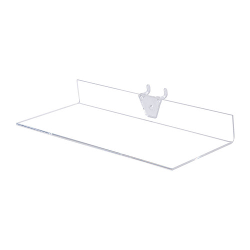 9 x 4 inch Clear Acrylic Shelf for Pegboard