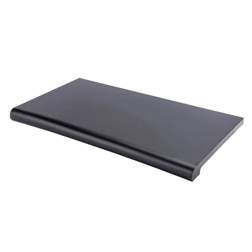 13 x 24 inch Bullnose Black Injection Molded Shelf