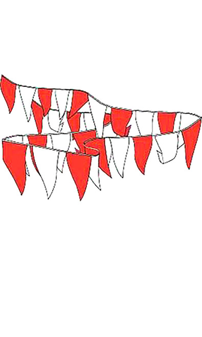 105' Red and White Pennant Stringzoom