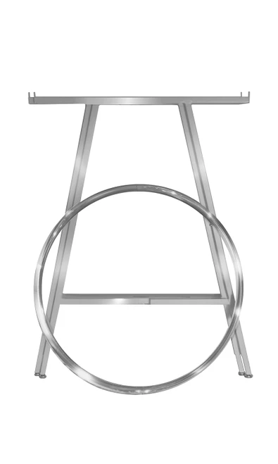 An image of the chrome collapsible round clothing rack