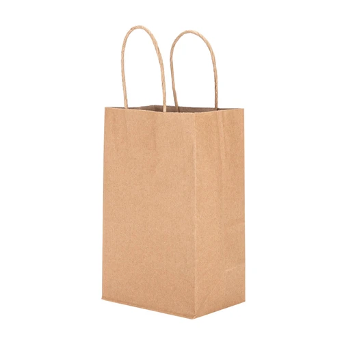 Small (Rose) - Kraft Paper Shopping Bags - Case of 250