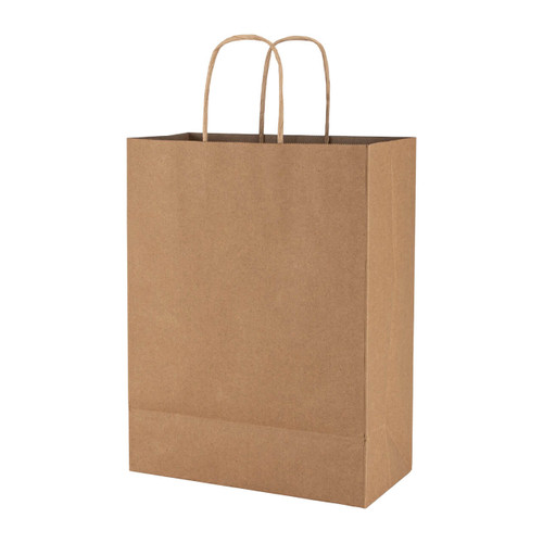 Medium/Large (Debbie) - Natural Kraft Paper Shopping Bags - Case of 250