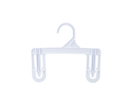 8 inch White Children's Plastic Skirt and Pants Hangers