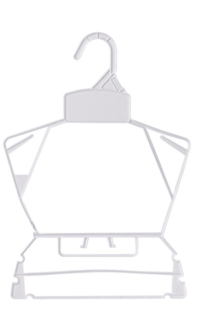 Economy White Children's Plastic Clothing Hanger Set
